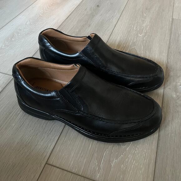 Johnston & Murphy 25-7205 Men's 9.5M Black Leather Slip On Loafer Shoe Sheepskin - Picture 8 of 8